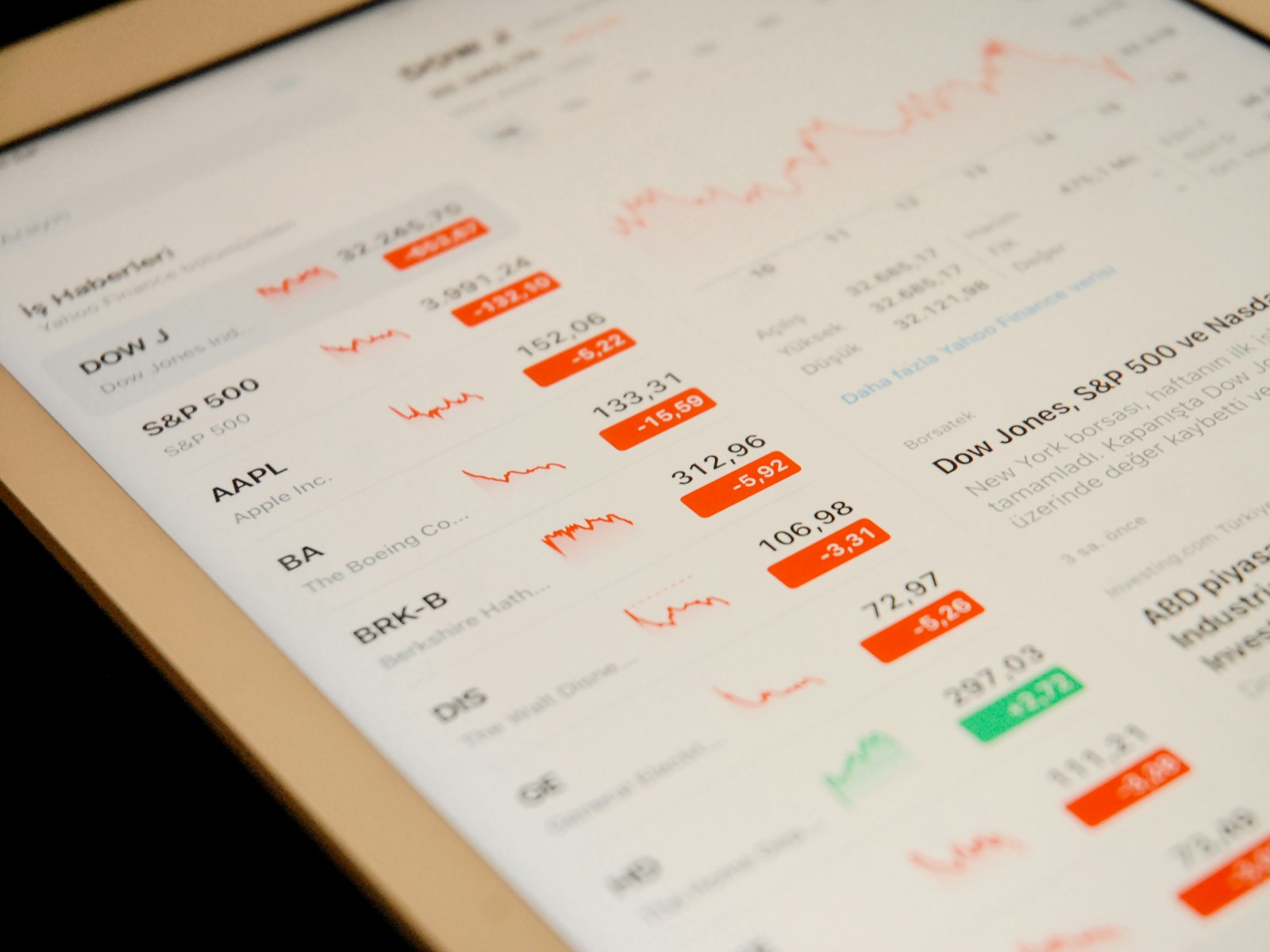 Placeholder photo: an iPad on a table showing a data app